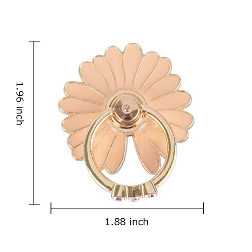 WATACHE Finger Ring Stand, 2 Pack Luxury Glitter Diamond Universal Metal Smartphone Finger Ring Grip Holder Kickstand for iPhone/iPad/Samsung/HTC/Nokia/Cellphones/Tablet,Round[White+Pink]