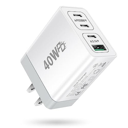 USB C Charger Block 40W Type C Fast Charging Blocks