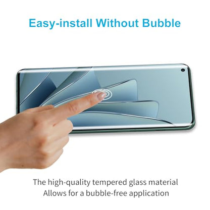 Didisky Screen Protector for Oneplus 10 Pro (Not for 10t,10), 3 Pack Tempered Glass Film with 2 Pak Lens Protector, 3D Curved Full Coverage,Easy to Install,Bubble Free,9H,Anti Scratch
