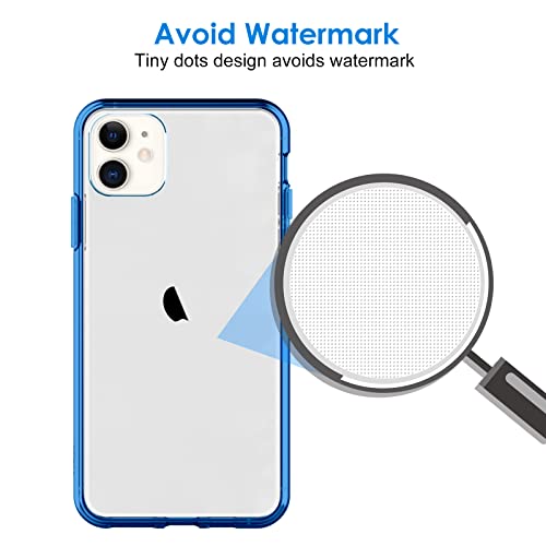 JETech Case for iPhone 11 6.1-Inch, Non-Yellowing Shockproof Phone Bumper Cover, Anti-Scratch Clear Back (Blue) - color: Blue
