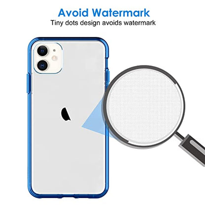 JETech Case for iPhone 11 6.1-Inch, Non-Yellowing Shockproof Phone Bumper Cover, Anti-Scratch Clear Back (Blue) - color: Blue