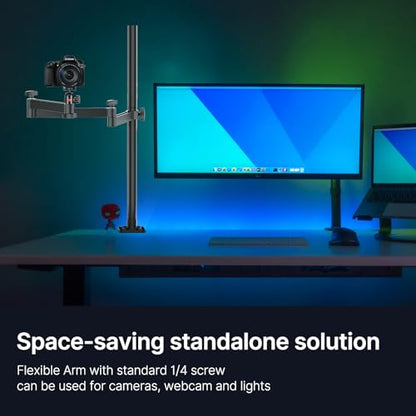 ULANZI Aluminum Camera Desk Stand Overhead Mount with Flexible Arm