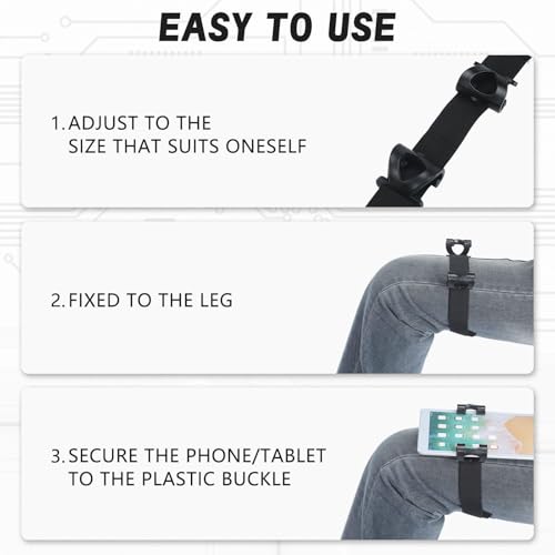 Tellegloww 1 Pcs Adjustable Universal Kneeboard for 3-12 Inches Tablets & Phones, Multi-Angle Viewing, Non Slip Design for Pilots, Boating, Wheelchair, Stroller, Fits Tablets & Smartphones, Black