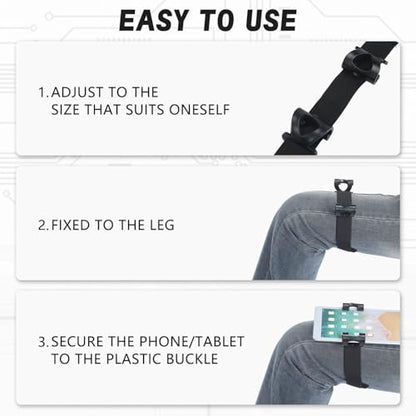 Tellegloww 1 Pcs Adjustable Universal Kneeboard for 3-12 Inches Tablets & Phones, Multi-Angle Viewing, Non Slip Design for Pilots, Boating, Wheelchair, Stroller, Fits Tablets & Smartphones, Black