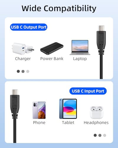 USB C Multi Charging Cable 30cm, 5V/3A USB C Splitter 1 in 3 Out, Type C Splitter Cable Male to 3 Male, Supports Data Sync & Charging for Phones, Tablets, Cameras, Power Banks (2Pack) - style: Type-C male to 3 Type-C male 30cm