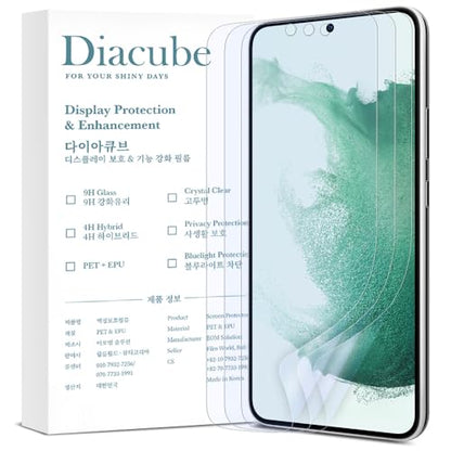 3-Pack Anti-Blue Light Matte Screen Protector For Samsung Galaxy S22 [Support Fingerprint Unlock] Anti-Glare, Anti-Fingerprint [Eye Protection] Bubble-Free Installation with Alignment Jig - size: Galaxy S22