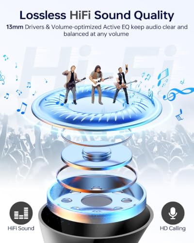 KTGEE Wireless Earbuds Bluetooth 5.3 Ear Buds Headphones, 40Hrs Playback - color: Obsidian