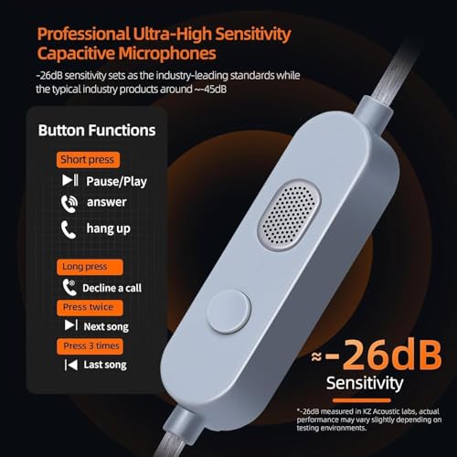 KZ Gale Gaming Earbuds, Wired IEM for Xbox/PC/PS5/Switch/Mobile - color: White, style: 3.5