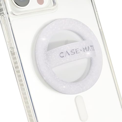 Case-Mate Magnetic Phone Loop Grip - MagSafe Holder - White Sparkle - color: White Sparkle