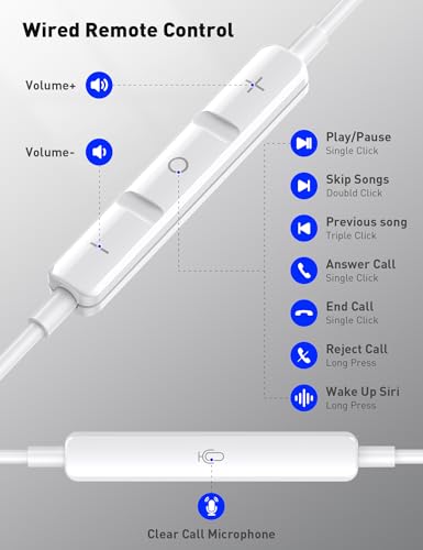 iMangoo for Apple MFi-Certified Wired Earbuds for Lightning Headphones - color: Silver