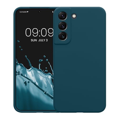 kwmobile Case Compatible with Samsung Galaxy S22 Case - Slim TPU Silicone Phone Cover - Soft Touch Finish - Teal Matte - color: teal matte, size: Galaxy S22