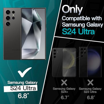 JETech Slim Case for Samsung Galaxy S24 Ultra, Midnight Green | Camera Lens Protection, Soft TPU Design, Matte Finish, Shockproof Protection - color: Midnight Green, size: S24 Ultra