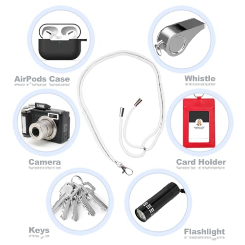 ELANE 8 Pieces Cell Phone Holder Around Neck,Adjustable Crossbody Phone Strap,Cell Phone Lanyard Crossbody Phone Lanyard - color: White