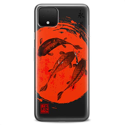 TPU Case Compatible for Google Pixel 9 8 Pro 7a 6a 5a XL 4a 5G 2 XL 3 XL 3a Koi Fish Flexible Silicone River Clear Soft Lake Japan Design Red Cute Circle Slim fit Man Print Boy Traditional - color: Japan Fishes