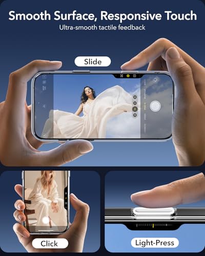 ESR iPhone 16 Pro Max Case, Camera Control Cover, Compatible with MagSafe, Shockproof Military-Grade Protection, Magnetic Phone Case for iPhone 16 Pro Max, Classic Hybrid Case, Clear Shimmer - color: B-Clear Shimmer, size: iPhone 16 Pro Max 6.9 inch