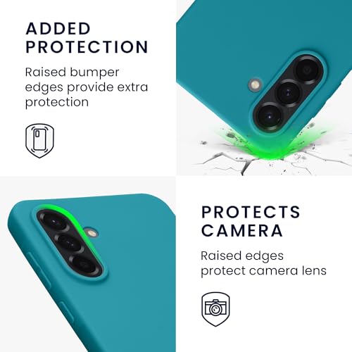 kwmobile Case Compatible with Samsung Galaxy A36 5G Case - Soft Slim Protective TPU Silicone Cover - Teal Matte - color: teal matte, size: Galaxy A36 5G
