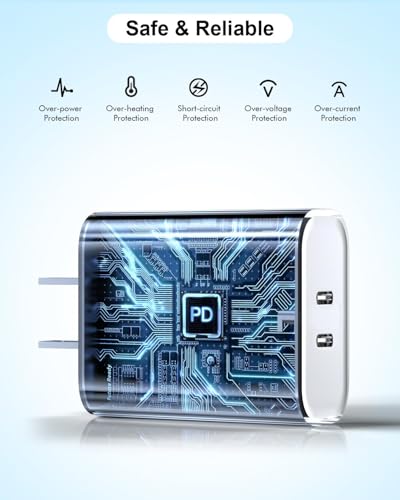 iPhone 17 Charger,USB C Charger Fast Charging with USBC to USBC Cable 2Pack - size: 3FT
