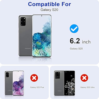 2 Pack Screen Protector for Samsung Galaxy S20, Support Fingerprint Unlock, Anti-Scratch, 3D Curved Easy Installation Case-Friendly HD Tempered Glass for Samsung Galaxy S20 - size: Samsung Galaxy S20