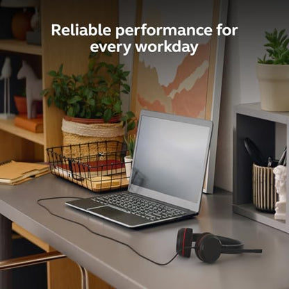 Jabra Evolve 20 (2025 Edition) Wired USB Headset with Microphone, Black - color: Stereo, style: All Platforms