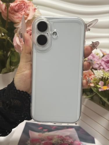 Case Compatible with iPhone 16 Plus, Non-Yellowing Shockproof Anti-Scratch Clear Soft Phone Cover with Lens Protector - Clear - color: Clear, size: iPhone 16 Plus