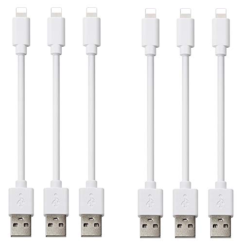 Short Phone Charger Cable (6 Pack 1 FT Cord) Compatible with Cellphone, All USB Charging Station, CLZHome Fast Charge & Sync Data Cables for Phone 11 Pro Xs MAX XR X 8 7 7 Plus 6s 6s Plus 6 6 Plus