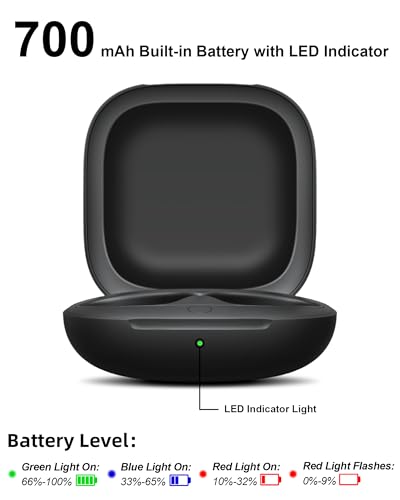 Charging Case Replacement for Fit Pro – Wireless Charger Case with Bluetooth Pairing Button, 700mAh Battery, Earbuds Not Included - color: Beats Fit Pro Black