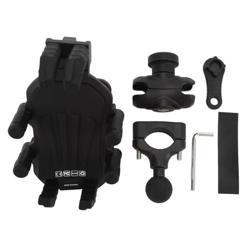 Motorcycle Phone Mount with Vibration Dampener High Speed Secure Lock Adjustable for Scooter ATV 4.9 to 8.1In Smartphones