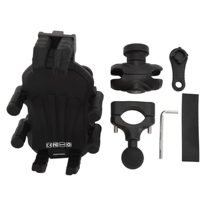 Motorcycle Phone Mount with Vibration Dampener High Speed Secure Lock Adjustable for Scooter ATV 4.9 to 8.1In Smartphones