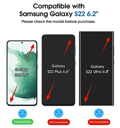amFilm OneTouch for Samsung Galaxy S22 Screen Protector Tempered Glass - size: S22-6.1"