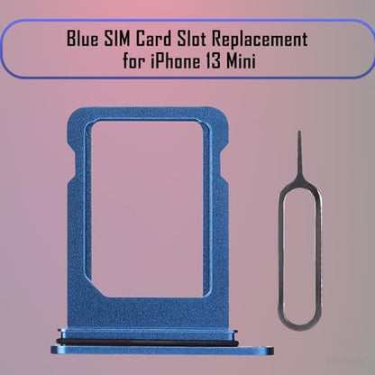 for iPhone 13 Mini Blue Single SIM Card Tray Slot Replacement