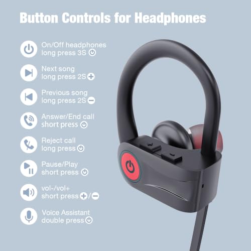 Boean Bluetooth Headphones, Wireless Headphones with AI Music Generation - color: Black