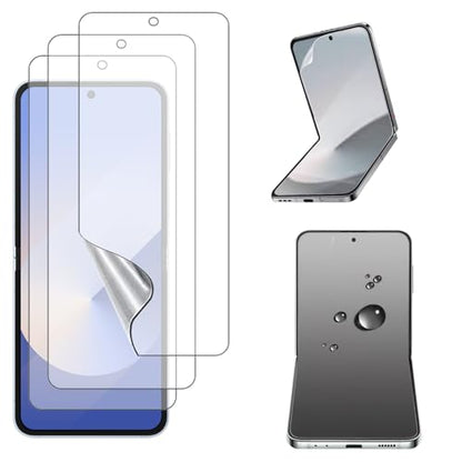3 Pack Matte Screen Protectors for Samsung Galaxy Z Flip 7, Inside Screen Self-Healing TPU Film Scratch-Resistant Bubble Free Sensitive Touch Ultra-Thin - size: for Z Flip 7