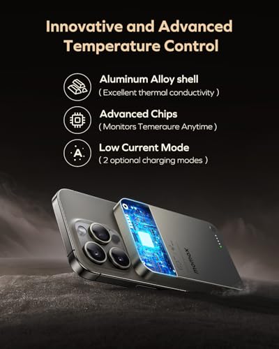 MOMAX Q.MAG Magnetic Power Bank, 0.5" Slim Slim Power Bank Fast Charging, 10000mAh for Magsafe Portable Charger for iPhone Air Battery Pack/17/Pro/Max/16/15/14/13/12 (No Lightning)