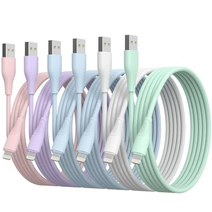 [Apple MFi Certified] iPhone Charger Cord, 6Pack 3/6/10 FT Lightning Cable