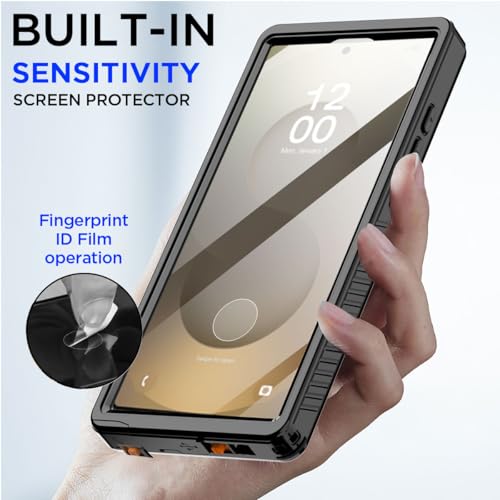 AICase for Samsung Galaxy S25 Ultra Case Waterproof, Clear Water Proof Shockproof Snowproof Dustproof Full Body Rugged Transparent Underwater Phone Case for Galaxy S25 Ultra Built-in Screen Protector - size: Galaxy S25 Ultra