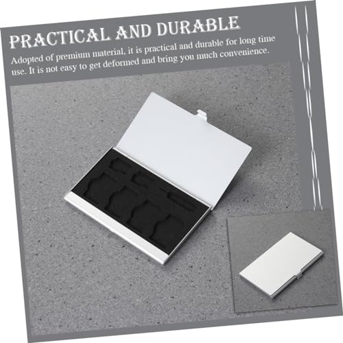 Sim Card Box Holder with Card Needle Aluminum Alloy Silver