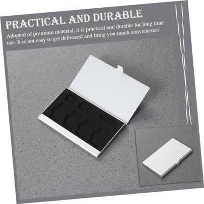 Sim Card Box Holder with Card Needle Aluminum Alloy Silver