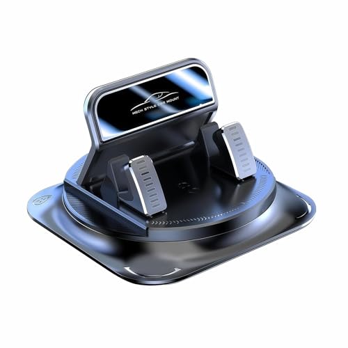 Car Phone Holder 360 Degree Rotation, Non-slip Car Navigation Mount, Car Phone Mount with Double Layer Pad, Universal for Most Cars, SUVs, Trucks (Black) - color: Black #01
