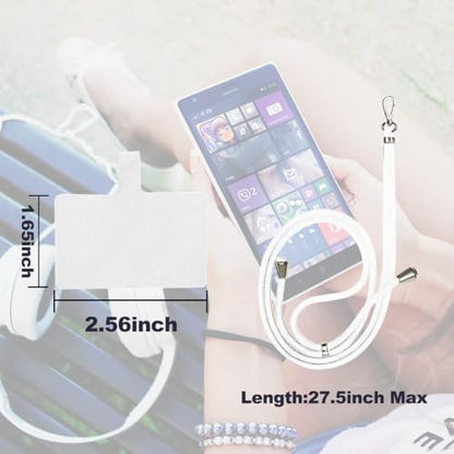 8 Packs Cell Phone Lanyards for Around The Neck,Adjustable Crossbody Phone Strap,Lanyard Phone Holder - color: White