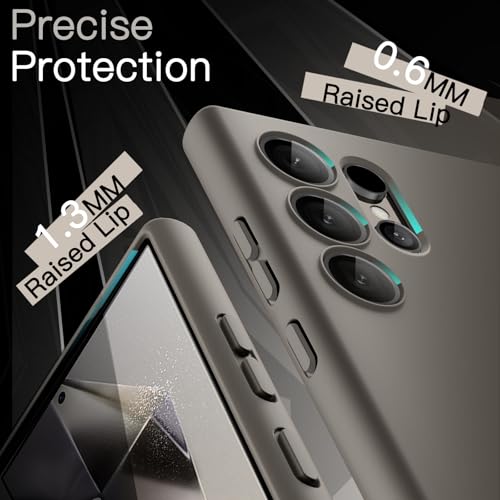 JETech Slim Case for Samsung Galaxy S24 Ultra, Titanium Grey | Camera Lens Protection, Soft TPU Design, Matte Finish, Shockproof Protection - color: Titanium Grey, size: S24 Ultra