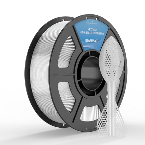 iSANMATE HF 95A TPU Filament Bundle 1.75mm, Clear TPU 95A High Speed, 1kg | Flexible Tough Wear-Resistant Elastic; HF TPU 50-100mm/s; Compatible with Bambu Lab and Most FDM 3D Printer for TPU Beginner - color: Clear, size: TPU-HS-95A