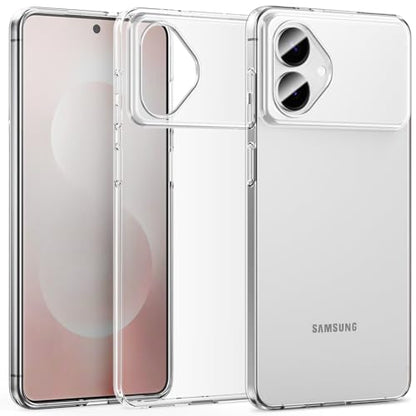 Compatible with Samsung Galaxy S26 Edge Case, Ultra [Slim Thin] Flexible Clear TPU [Scratch-Resistant] Gel Rubber Soft Skin Silicone Protective Phone Case Cover for Galaxy S26 Edge (Clear) - size: S26 Edge