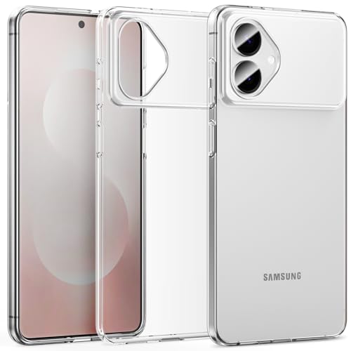 Compatible with Samsung Galaxy S26 Edge Case, Ultra [Slim Thin] Flexible Clear TPU [Scratch-Resistant] Gel Rubber Soft Skin Silicone Protective Phone Case Cover for Galaxy S26 Edge (Clear) - size: S26 Edge