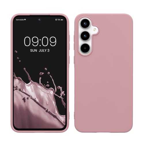 kwmobile Case Compatible with Samsung Galaxy A55 5G Case - Soft Slim Protective TPU Silicone Cover - Antique Pink Matte - color: antique pink matte, size: Galaxy A55 5G