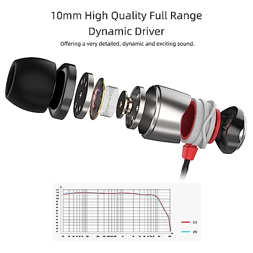 SoundMAGIC E10C Wired Earbuds, Built-in Mic, Premium Hi-Fi, 3.5mm, Gunmetal - color: Gunmetal, style: Modern