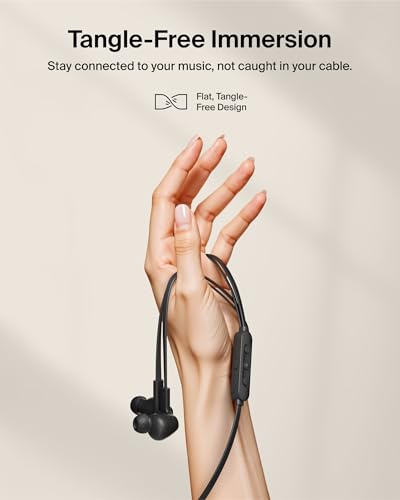 Belkin ANC Wired USB-C Earbuds, Hi-Res Audio, No Charging Needed - color: Black