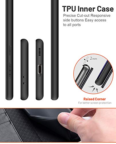 OCASE Compatible with Samsung Galaxy S21 Wallet Case, PU Leather Flip Folio Case with Card Holders RFID Blocking Kickstand Shockproof TPU Inner Shell Phone Cover 6.2 Inch-Black | Card Holders, Kickstand, Shockproof TPU Shell,Magnetic Closure, Protective F