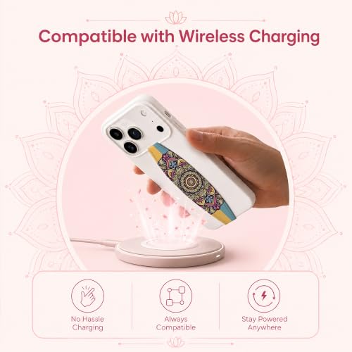 Switchbands Cell Phone Grip Strap – Reversible Soft Elastic Hand Holder for Back of Phone, Secure Anti-Drop Hand Strap, Arthritis Friendly, Slim Universal Boho Fit for All – Mystic Whispers