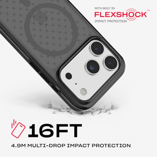 Tech21 EvoCheck Case for iPhone 17 Pro – Smokey/Black | Slim Protective Case | Impact Protection | MagSafe Compatible - color: Black, size: iPhone 17 Pro