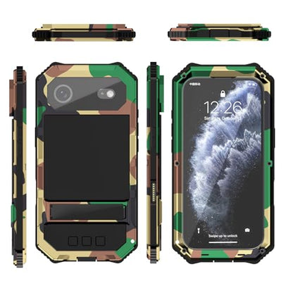 Lunivop Compatibility with iPhone Air Case 6.5'' 2025 Heavy Duty with Built in Screen Protector Lens Protection Rugged Stand 360 Full Body Military Grade Metal Bumper Phone Cases Men 17 Air Camouflage - color: Camouflage, size: iPhone 17 Air 6.5 2025